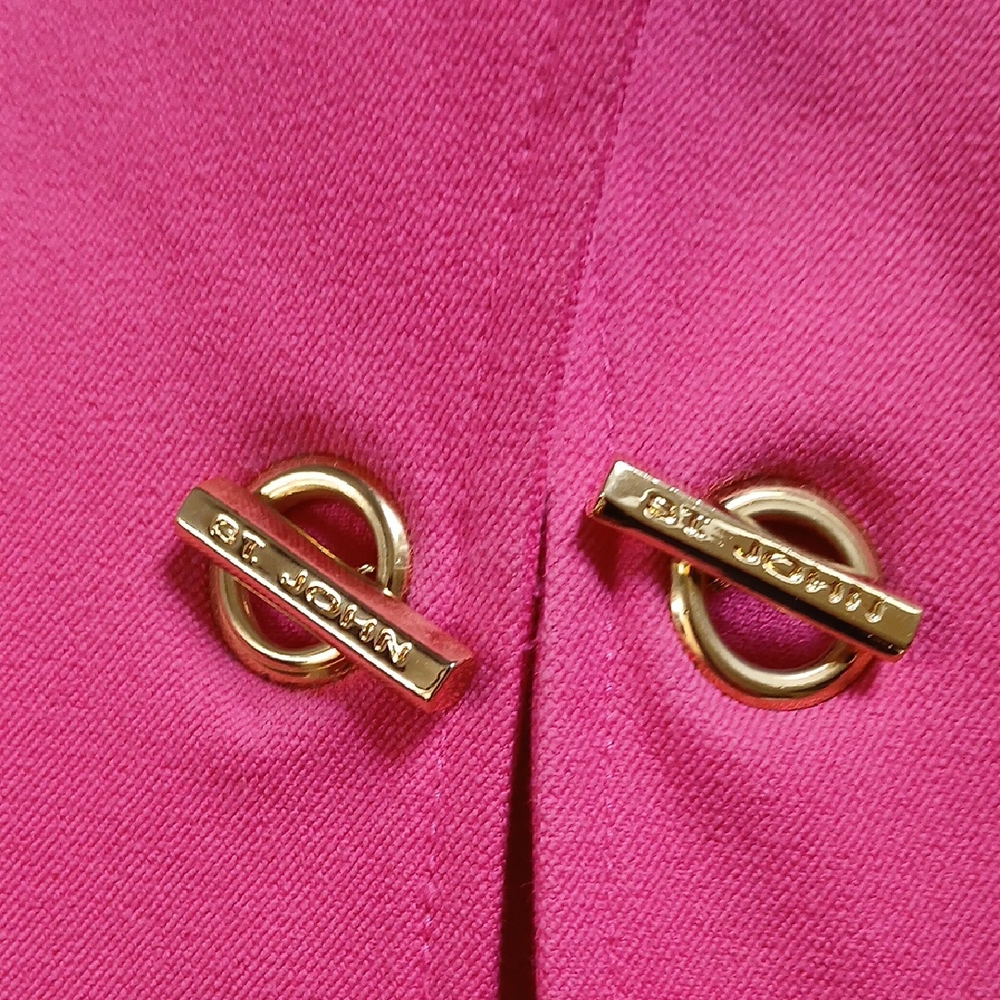 St. John Sport by Marie Gray Pink Blazer Jacket - Picture 4 of 6